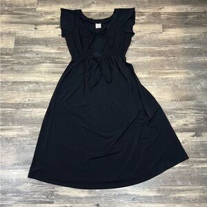 Motherhood Maternity Elegant Black Midi Dress
